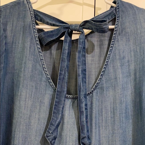 Anthropologie Cloth & Stone Chambray Dress, PM - Picture 6 of 8